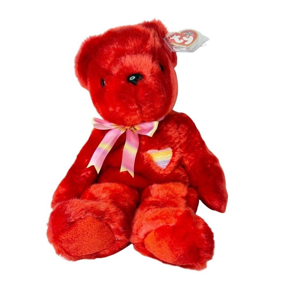 Kiss-E the Bear | Valentine Sweetheart 💕 | Mint Heart Tag TY Beanie Buddy‎